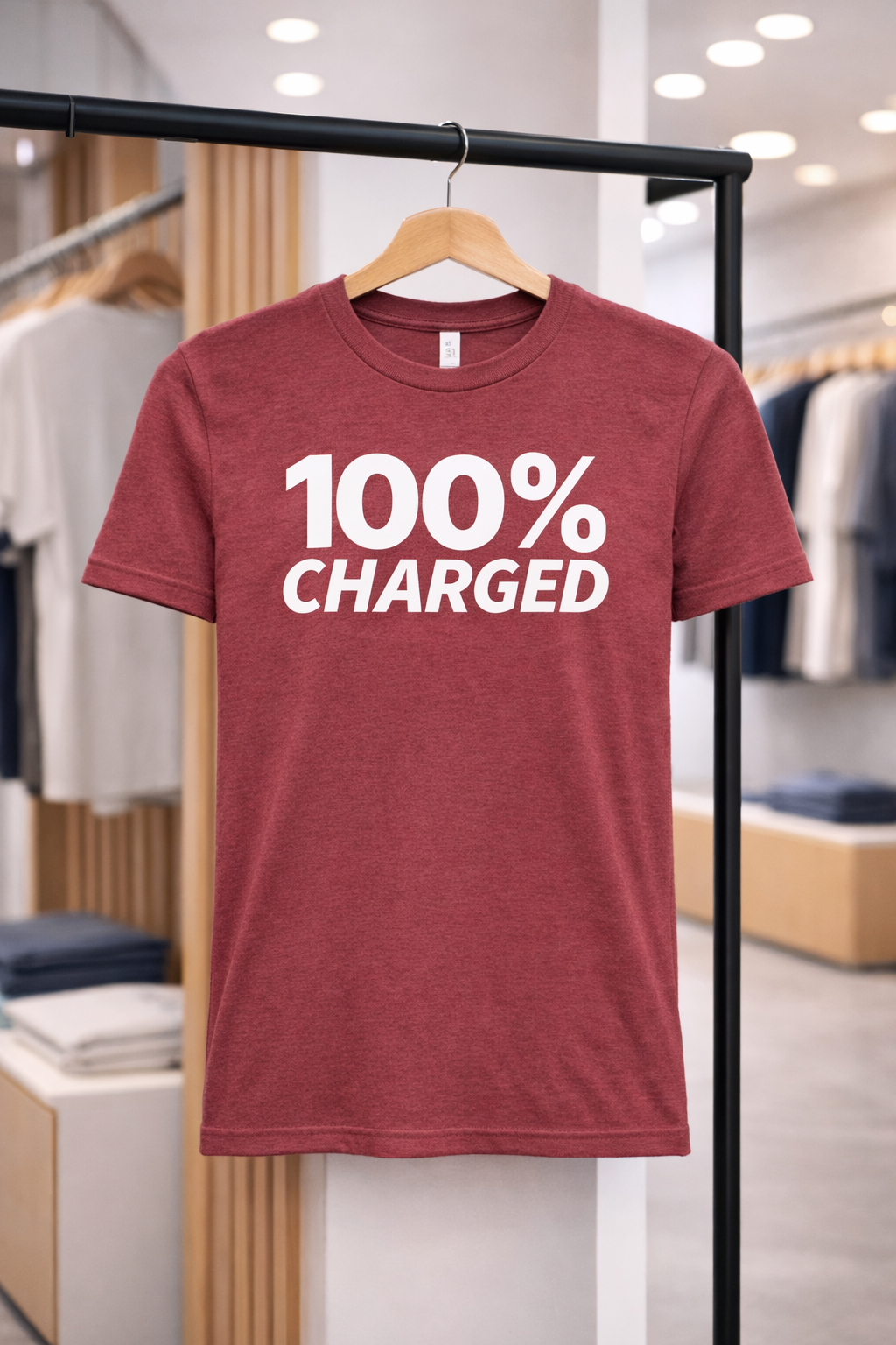 100% Charged T-Shirt — Dark Colors (12 Options)