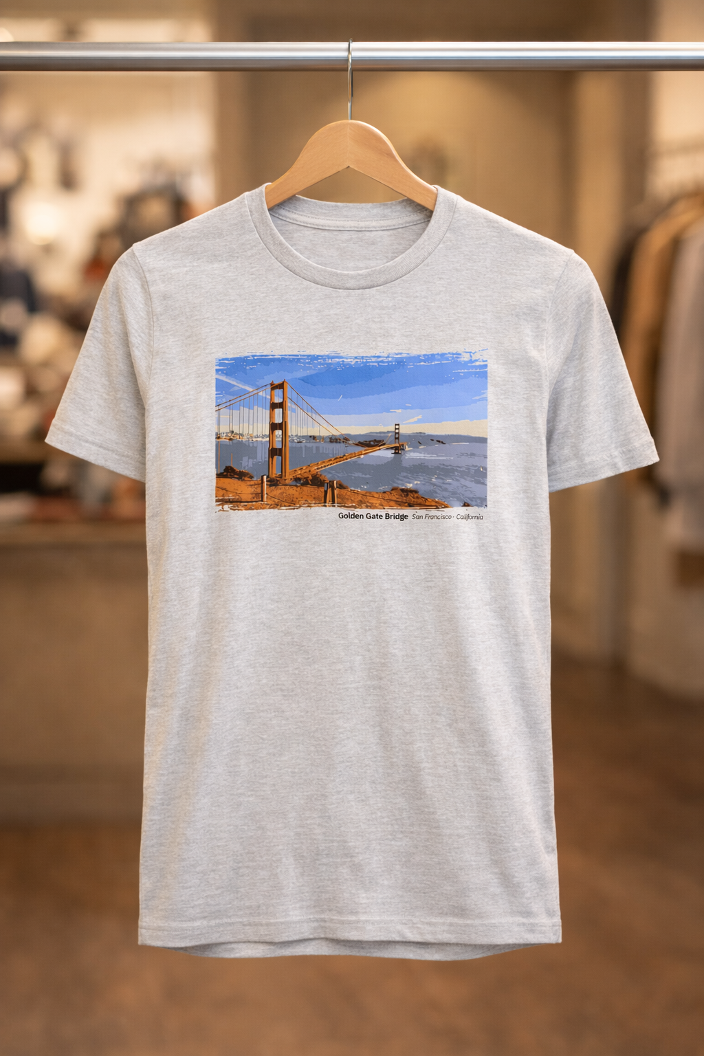 Golden Gate Bridge - Battery Spencer View T-Shirt — Light Colors (12 Options)