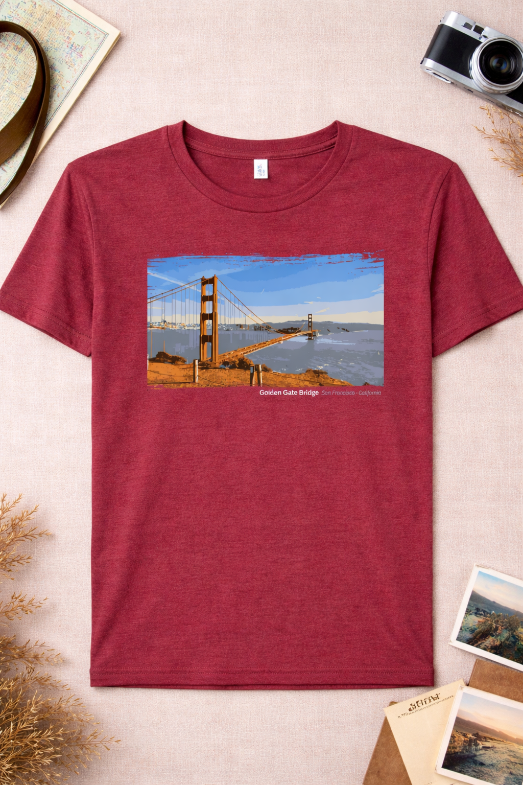 Golden Gate Bridge - Battery Spencer View T-Shirt — Dark Colors (12 Options)