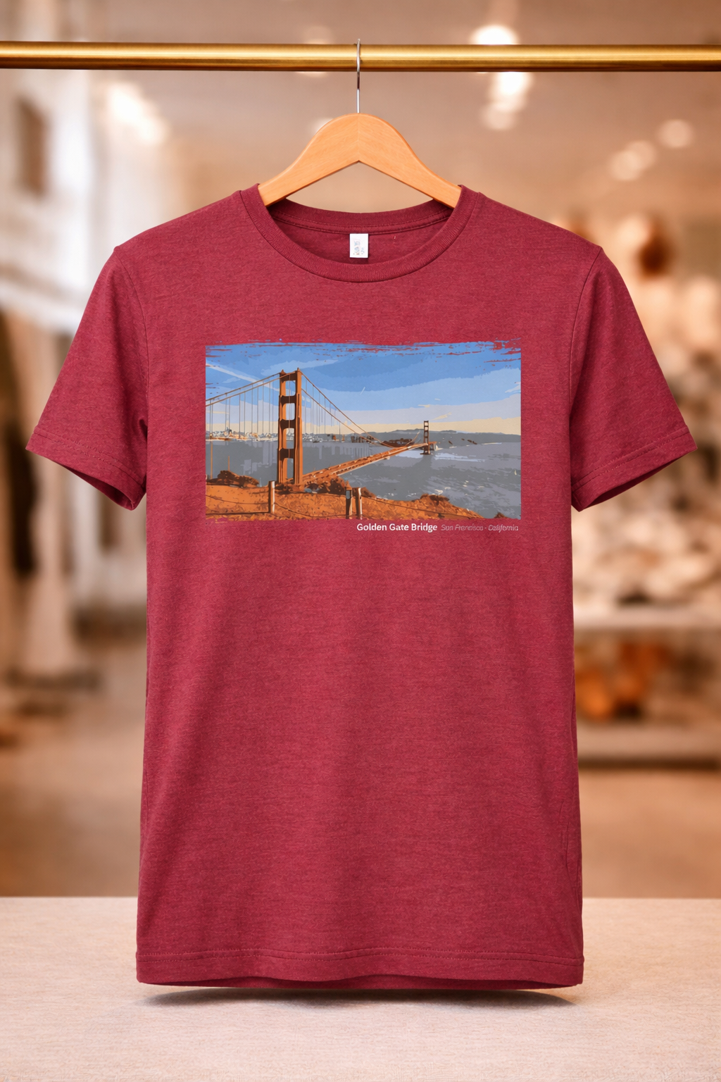 Golden Gate Bridge - Battery Spencer View T-Shirt — Dark Colors (12 Options)