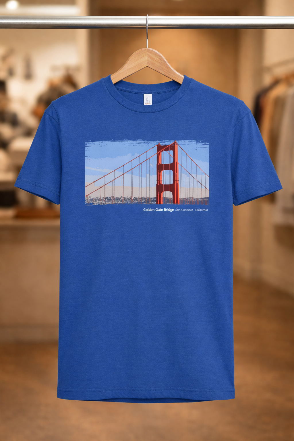 Golden Gate Bridge Short Range Battery View T-Shirt — Dark Colors (12 Options)