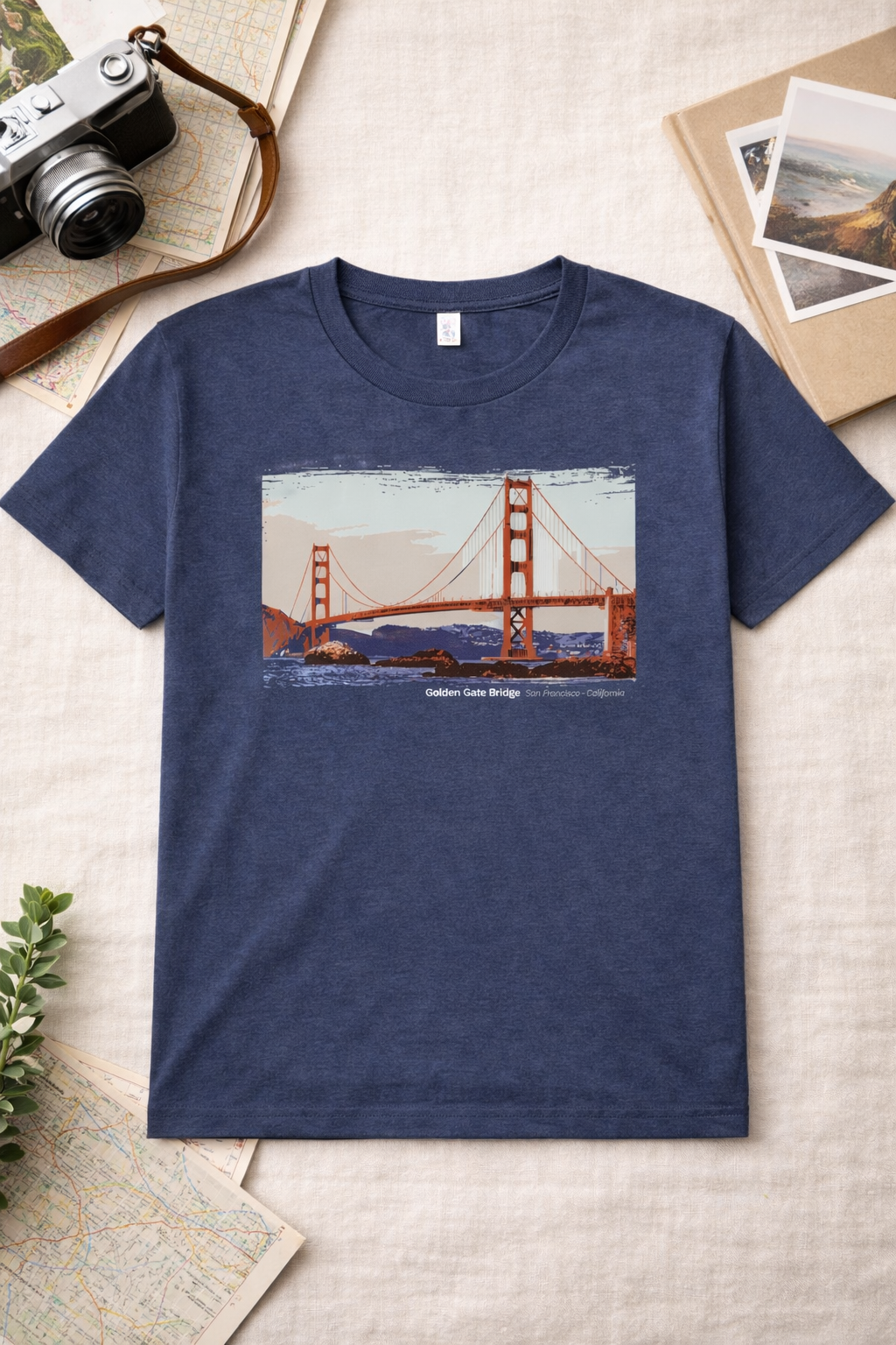 Golden Gate Bridge - Marshall's Beach View T-Shirt  — Dark Colors (12 Options)