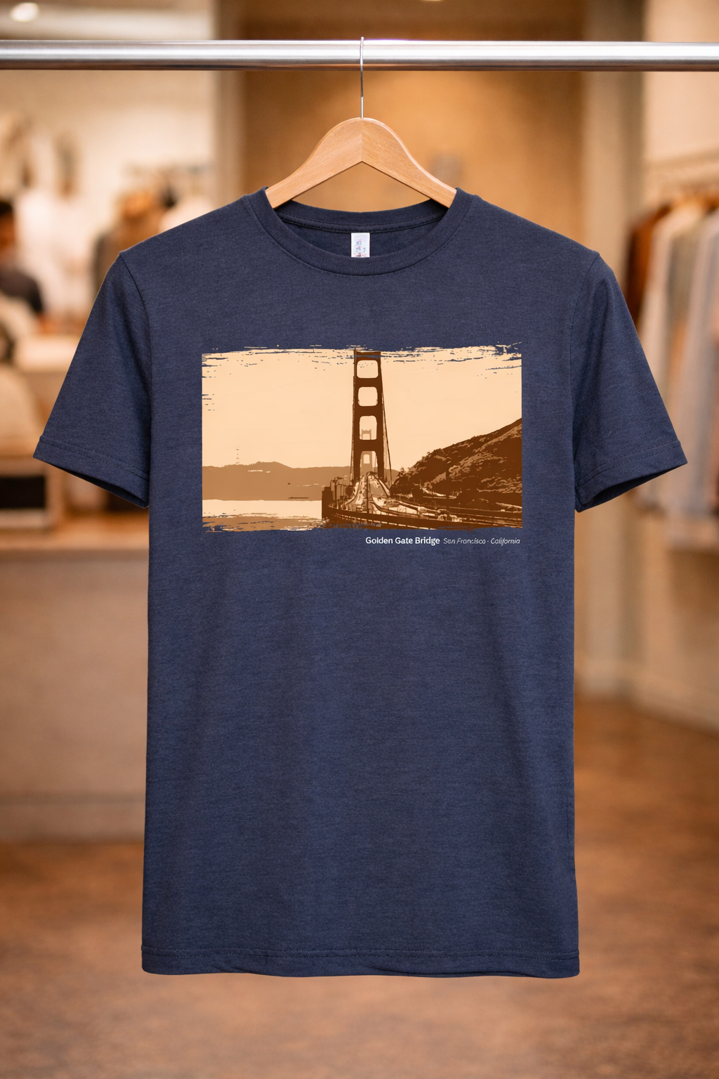 Golden Gate Bridge - North Vista Point View T-Shirt — Dark Colors (12 Options)