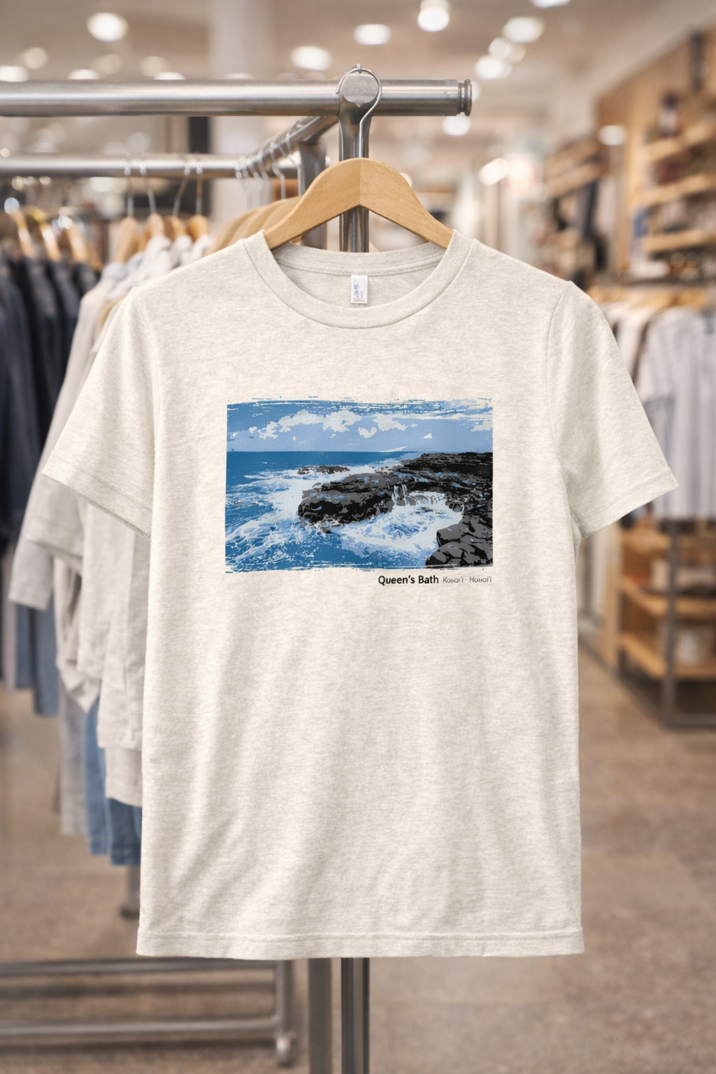 Hawaii Queen's Bath T-Shirt — Light Colors (12 Options)