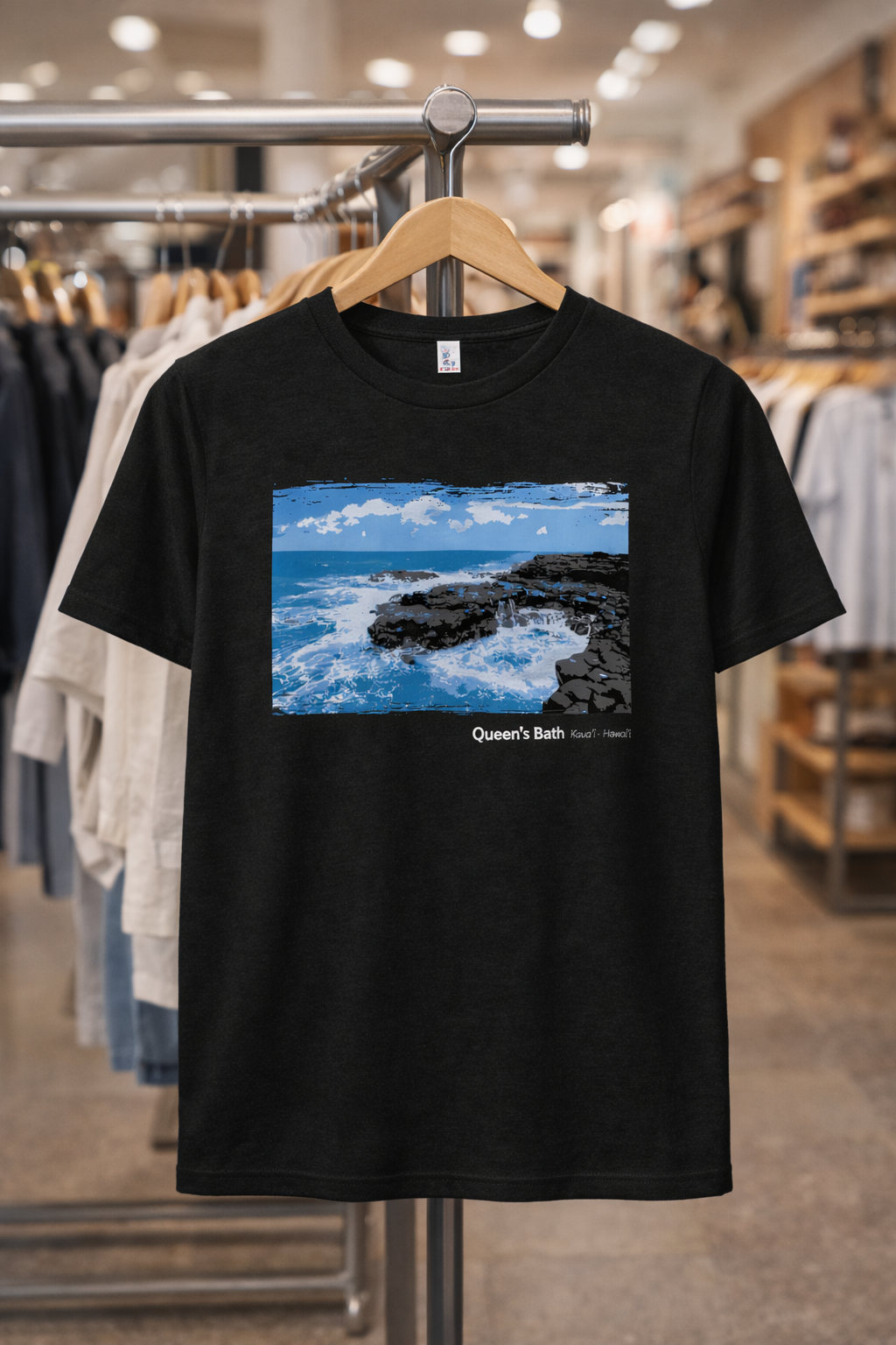 Hawaii Queen's Bath T-Shirt — Dark Colors (12 Options)